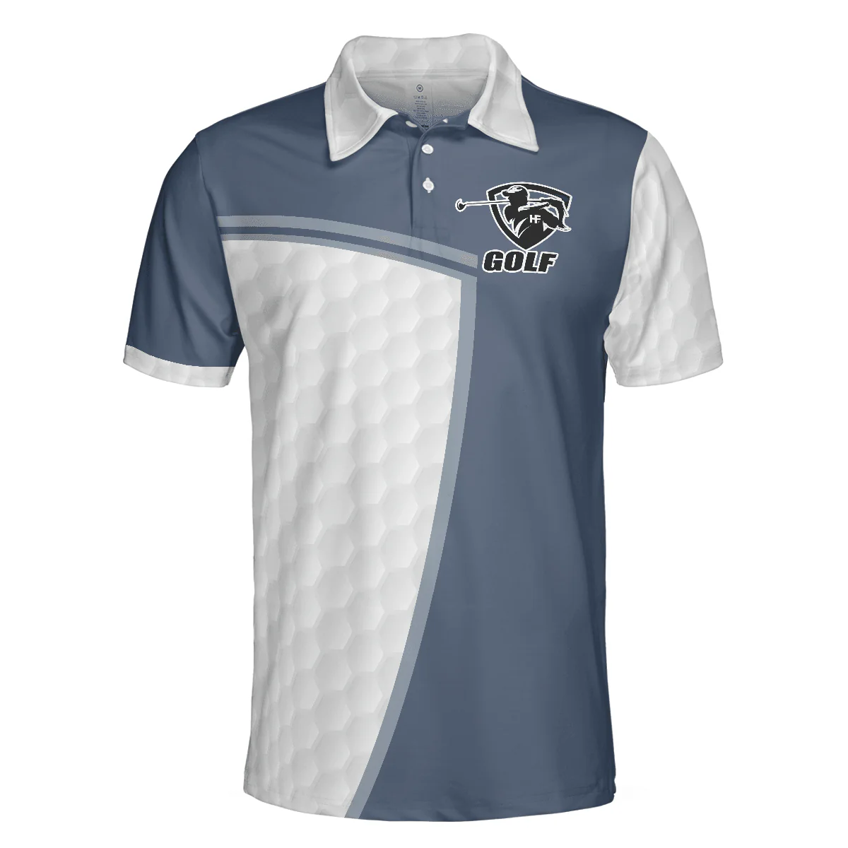 Golf Men Polo Shirts - Funny White And Blue The Art Of Playing Fetch With Yourself Men Polo Shirts - Perfect Gift For Men, Golfers, Golf Lover - Image 3