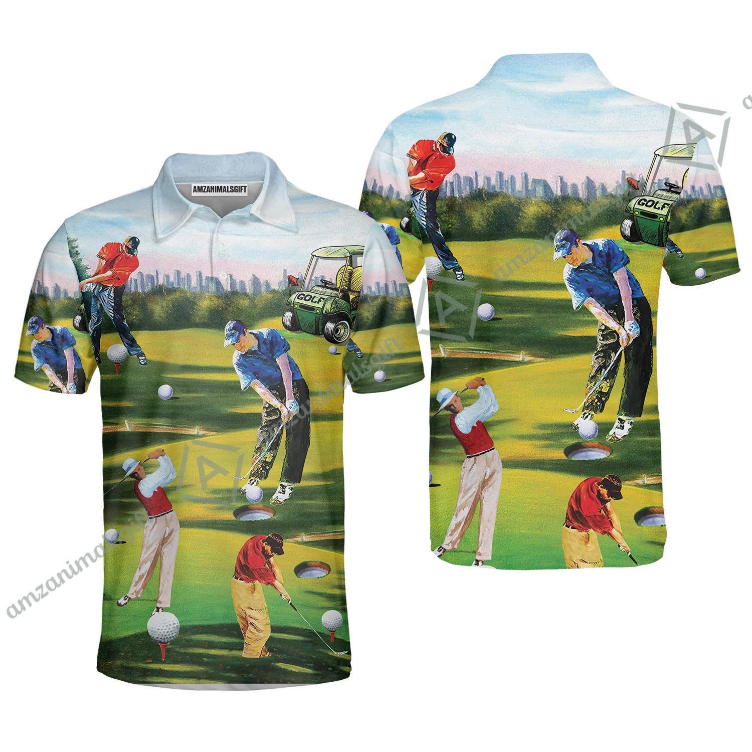 Golf Men Women Sleeveless Polo Shirt - Golf Men, Golf Cart Women Sleeveless Polo Shirt - Perfect Gift For Men & Women, Golf Lover - Image 10