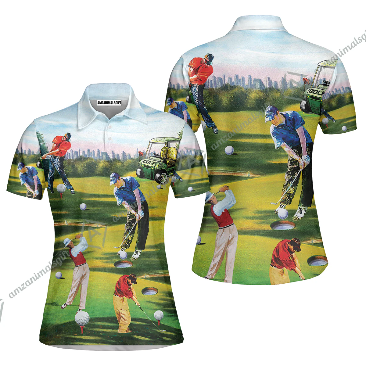 Golf Men Women Sleeveless Polo Shirt - Golf Men, Golf Cart Women Sleeveless Polo Shirt - Perfect Gift For Men & Women, Golf Lover - Image 17