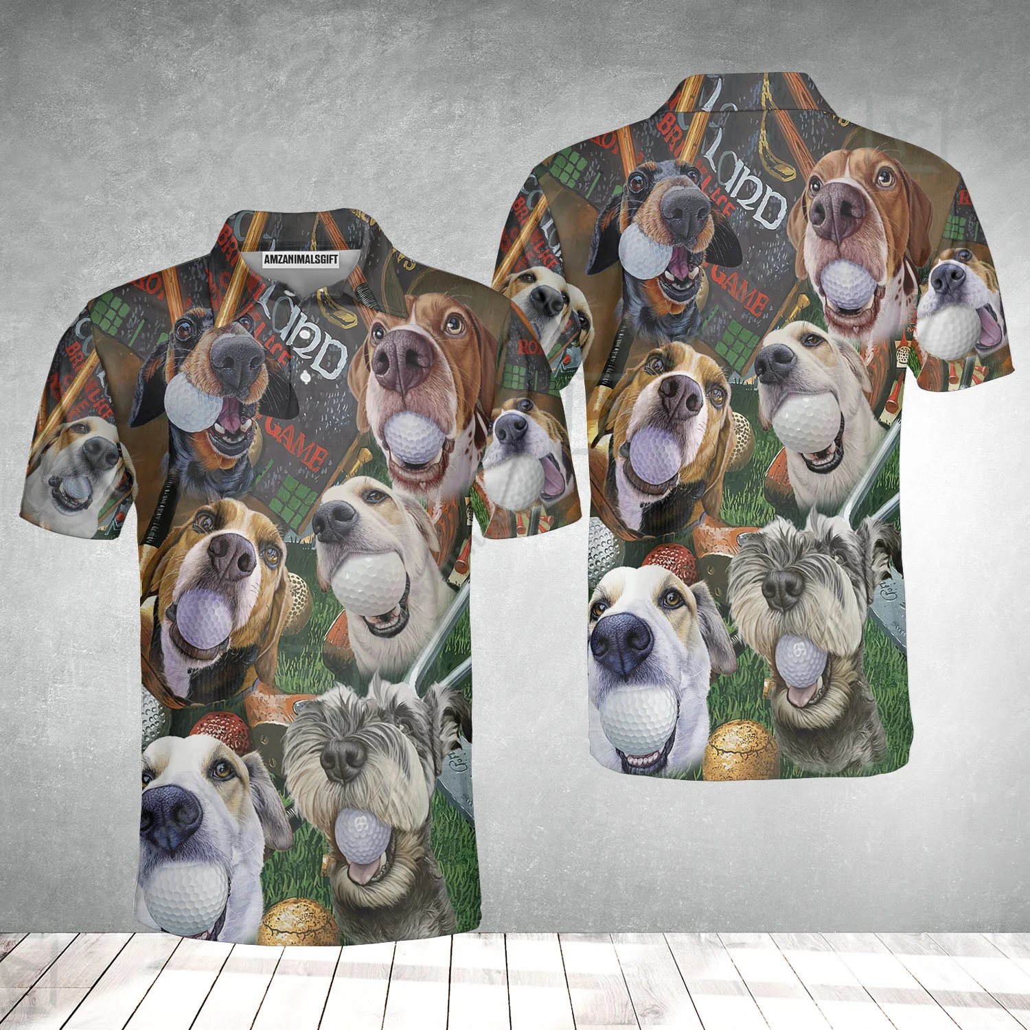 Golf Polo Shirt - Golf Beach Sports, Cute Dogs Beach Polo Shirt - Perfect Gift For Golfer, Dog Lovers - Image 2