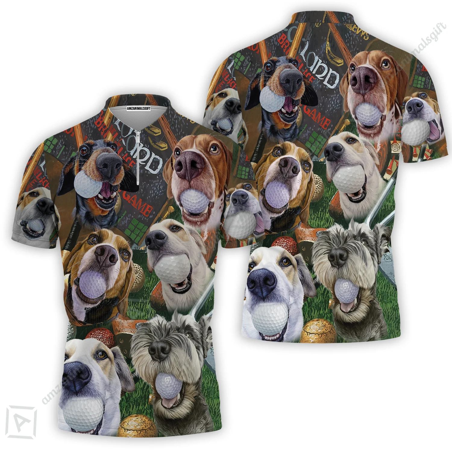 Golf T-Shirt - Golf Beach Sports, Cute Dogs Beach T-Shirt - Perfect Gift For Golfer, Dog Lovers - Image 5