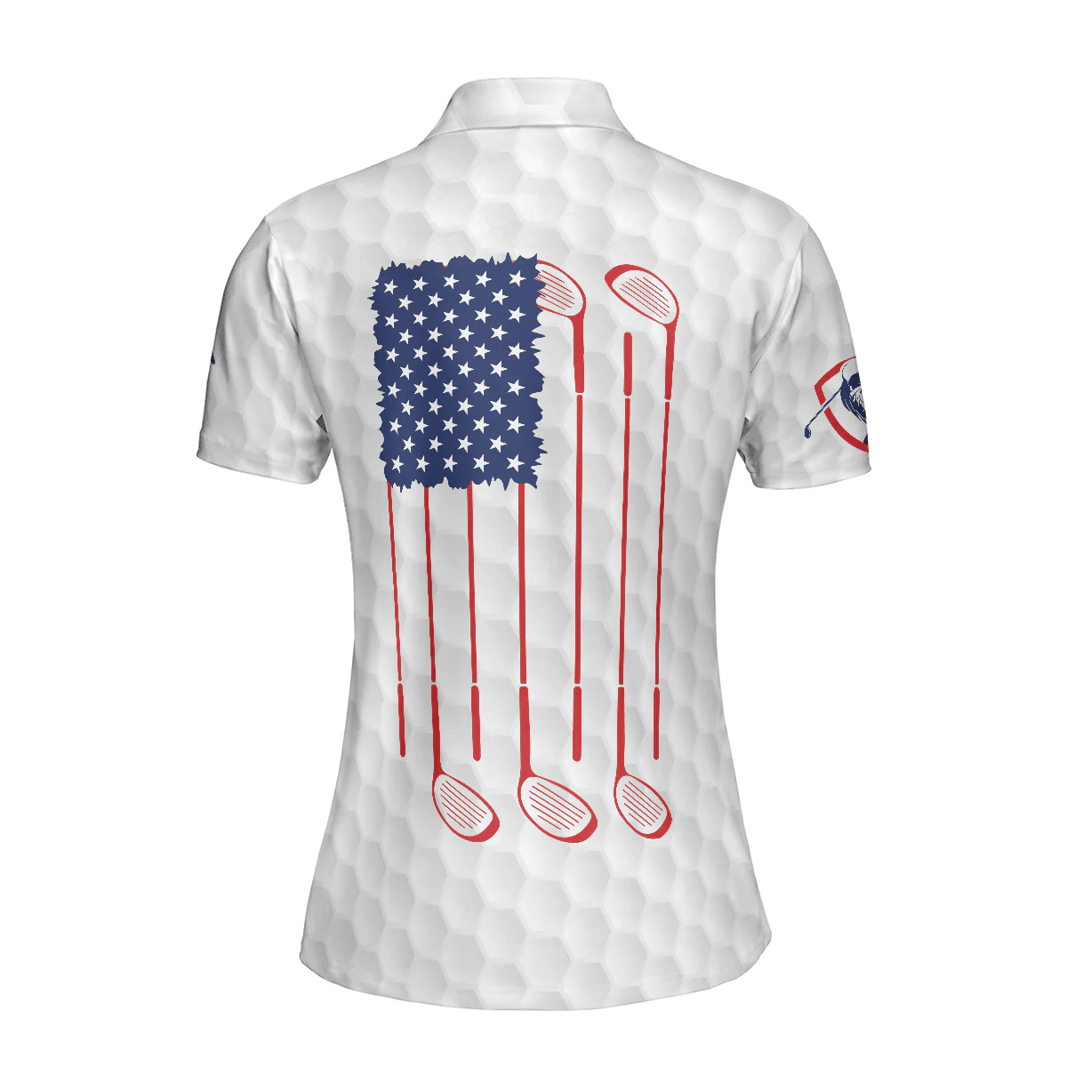 Golf Women Polo Shirt, American Flag With Argyle Pattern, Patriotic Golfing Shirt Design For Men - Best Gift For Golfers, Golf Lovers - Image 3