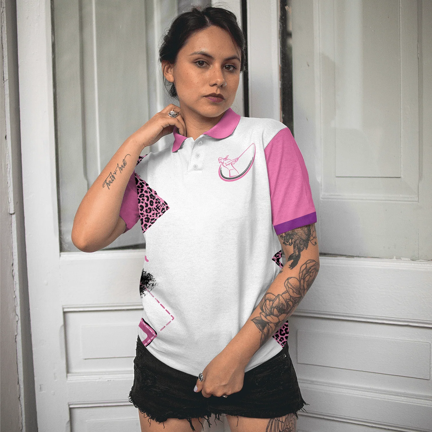 Golf Women Polo Shirt - Argyle Pattern You Say Girls Can't Golf I Say Watch Me Women Polo Shirts - Perfect Gift For Women, Golfers, Golf Lovers - Image 5