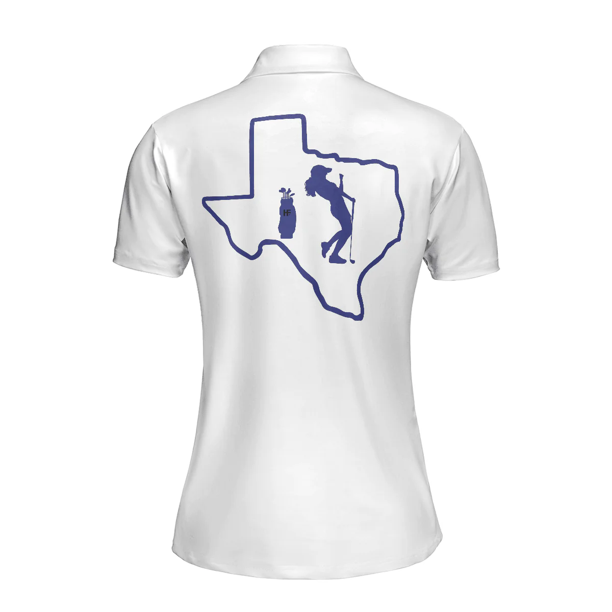 Golf Women Polo Shirt - Elegant Bluebonnet Flower For Texas Golfer Women Polo Shirts - Perfect Polo Shirt Gift For Ladies, Golfers, Golf Lovers - Image 3