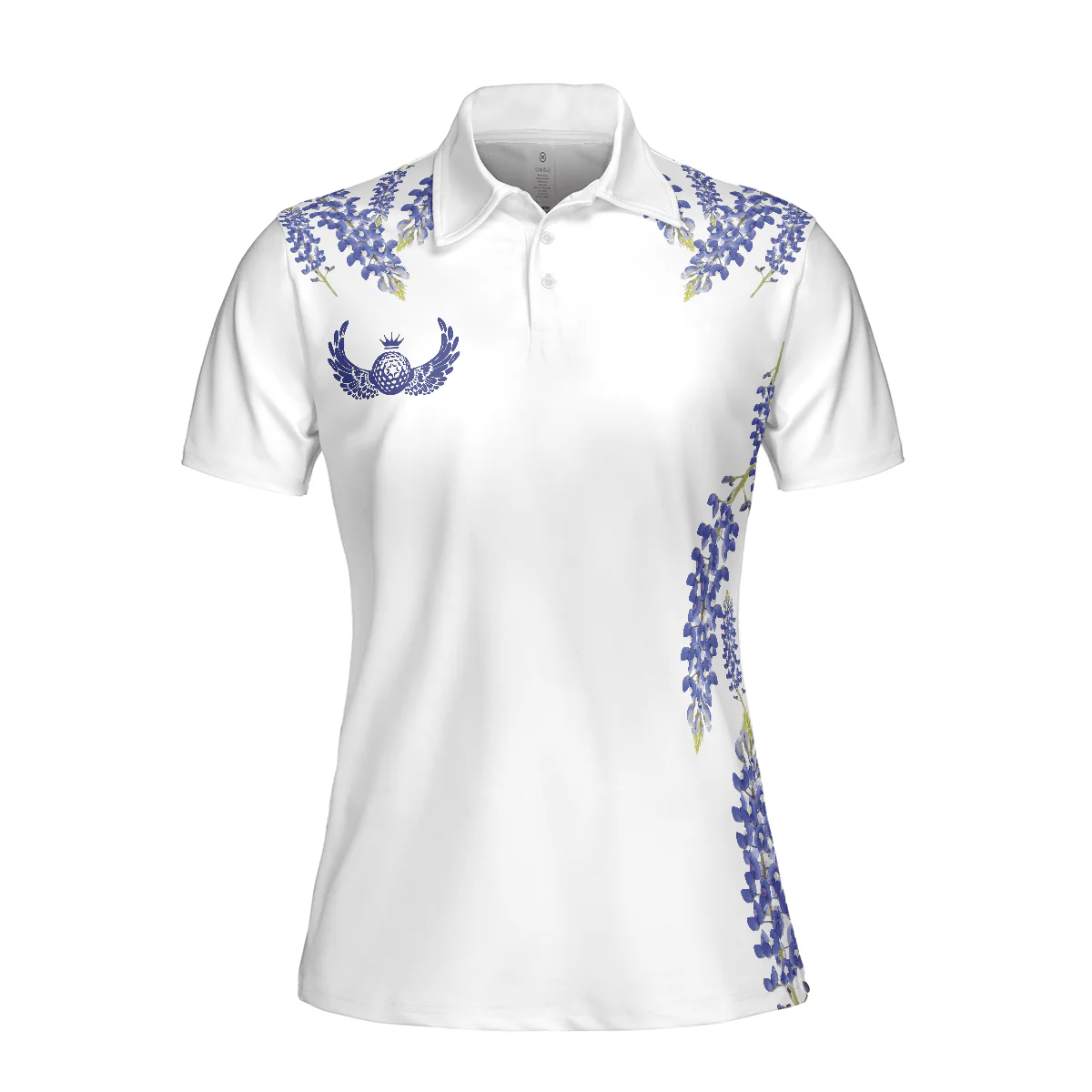 Golf Women Polo Shirt - Elegant Bluebonnet Flower For Texas Golfer Women Polo Shirts - Perfect Polo Shirt Gift For Ladies, Golfers, Golf Lovers - Image 4