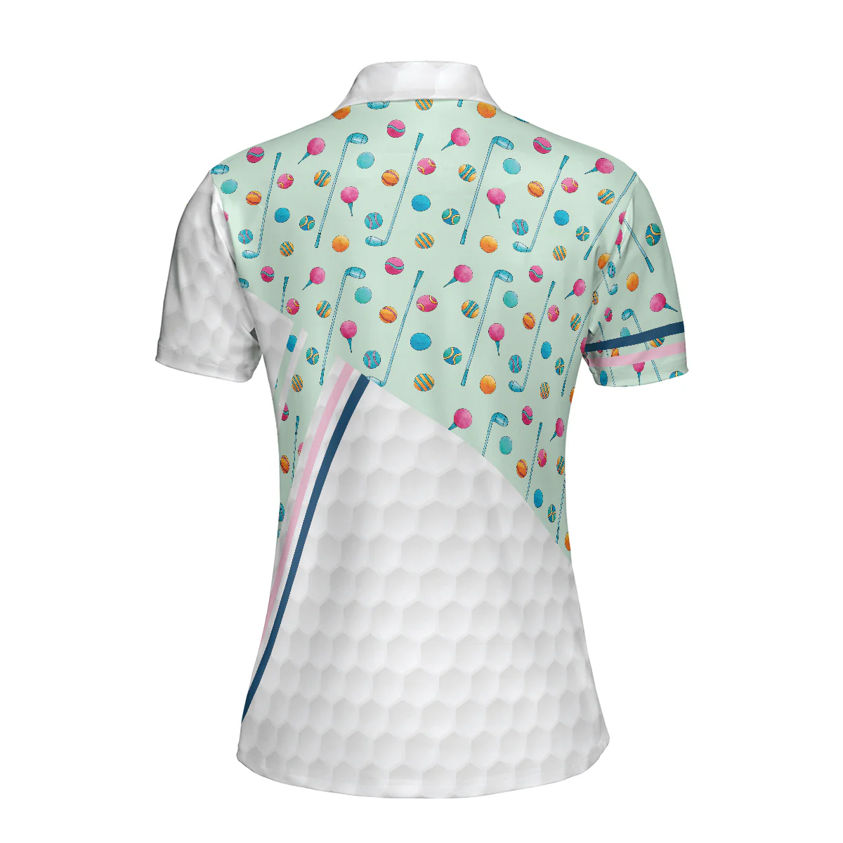 Golf Women Polo Shirt - Elegant Golf Girl In Light Green Golf Women Polo Shirts - Perfect Polo Shirt Gift For Ladies, Golfers, Golf Lovers - Image 3