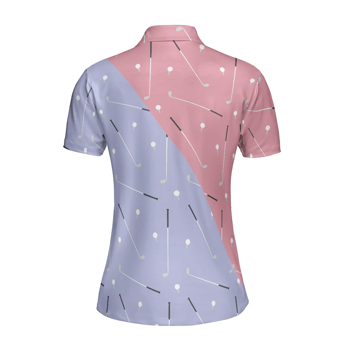 Golf Women Polo Shirt - Elegant Golf Girl Seamless Pattern Women Polo Shirts - Perfect Polo Shirt For Ladies, Golfers, Golf Loves - Image 3