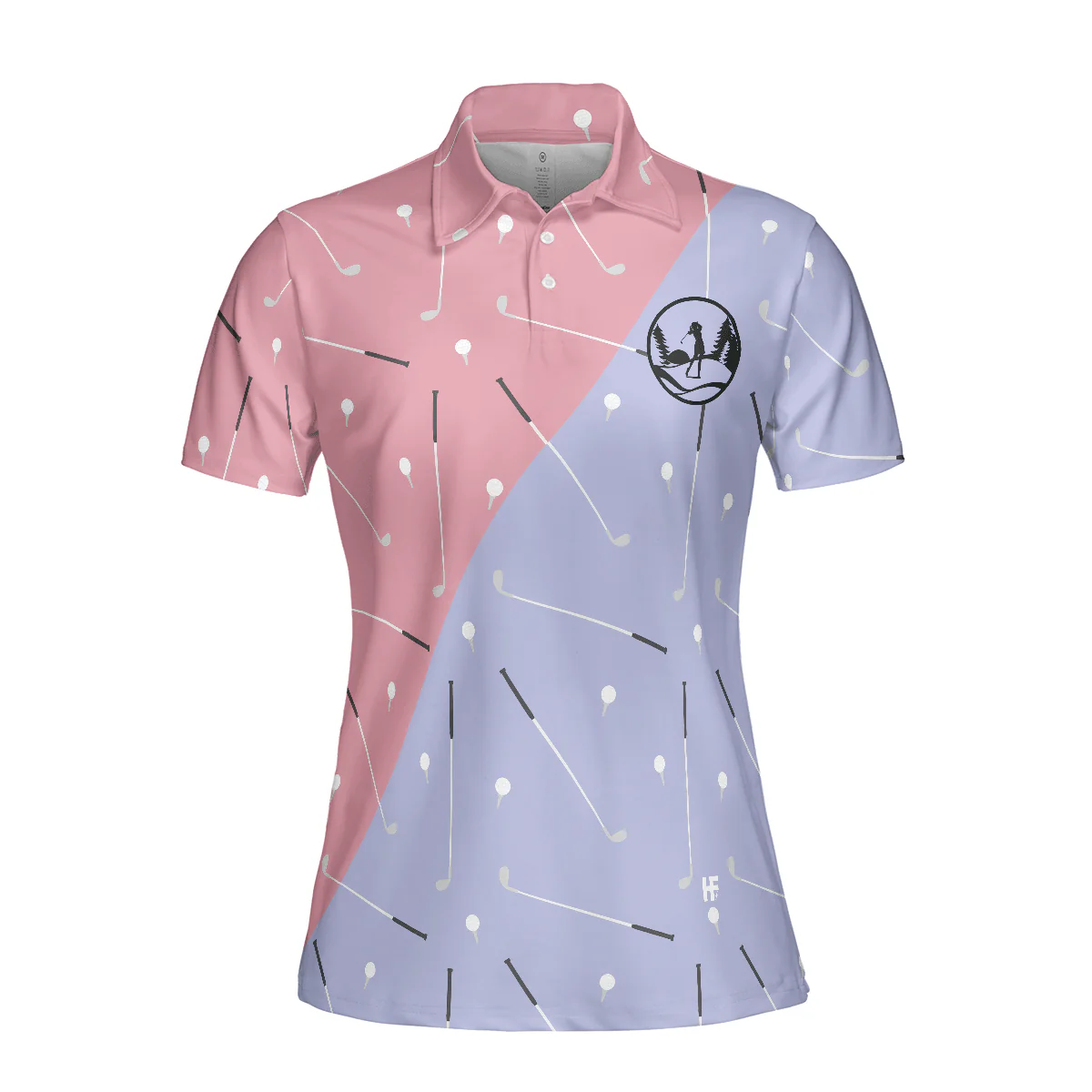Golf Women Polo Shirt - Elegant Golf Girl Seamless Pattern Women Polo Shirts - Perfect Polo Shirt For Ladies, Golfers, Golf Loves - Image 4