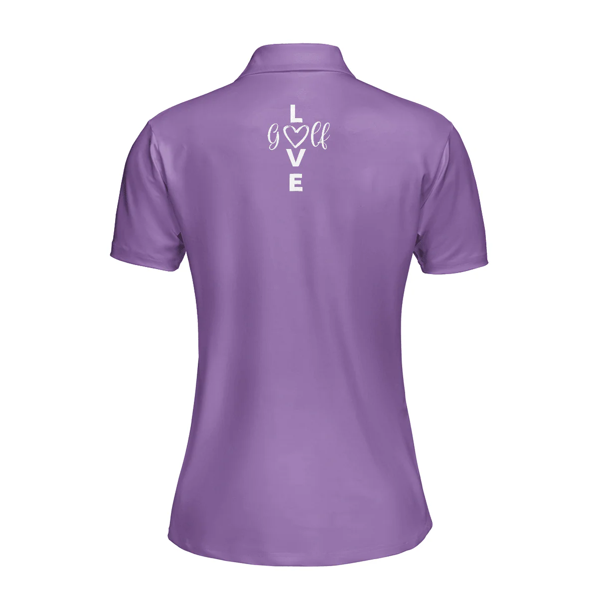 Golf Women Polo Shirt, Golf Ball Texture With Roses Purple Women Polo Shirts, Golfing Gift For Ladies, Female Golfers, Golf Lovers - Image 3