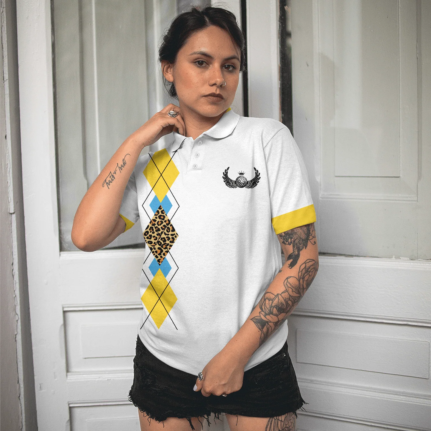 Golf Women Polo Shirt, Golf Grandmas Yell Loudest, Funny Yellow And White Women Polo Shirts, Unique Female Gift For Golfers, Ladies, Golf Lovers - Image 6