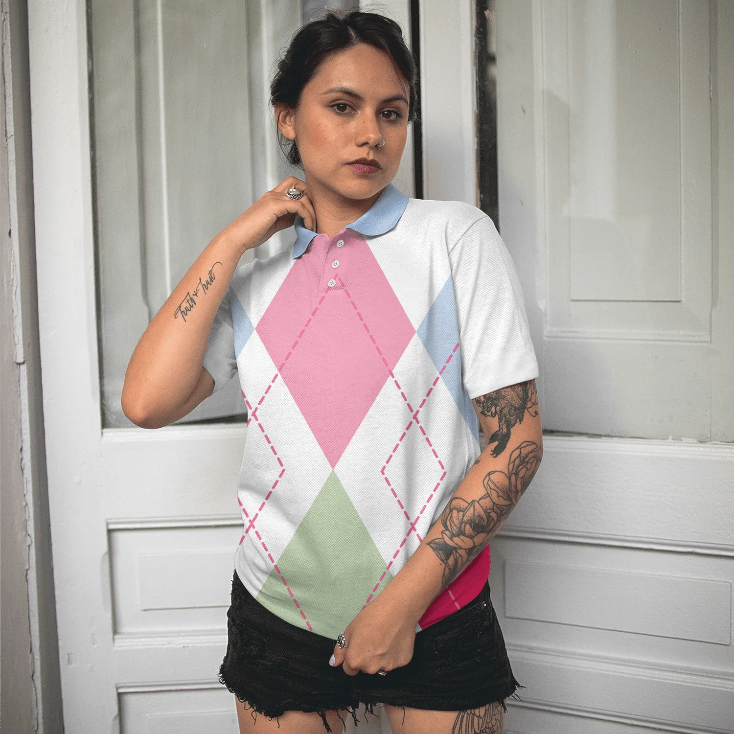 Golf Women Polo Shirt, Golf Isn't For Everyone Only Cool People Seem To Like It Golf Argyle Women Polo Shirts, Gift For Ladies, Team Female Golfers - Image 5