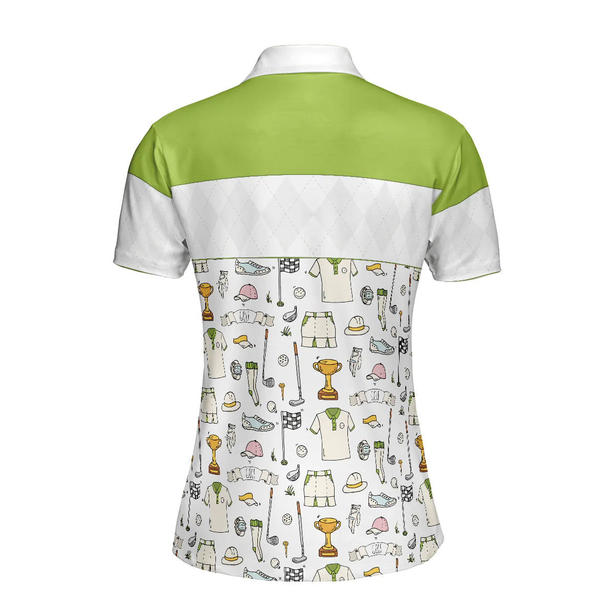 Golf Women Polo Shirt, Golf Pattern, Golf Life In Green Women Polo Shirts, Gift For Ladies, Team Female Golfers, Golf Lovers - Image 3
