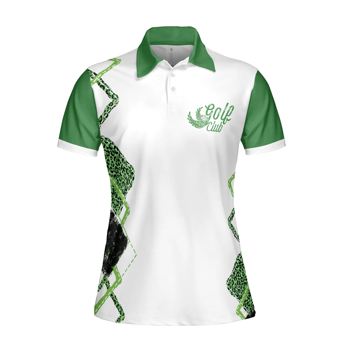 Golf Women Polo Shirt, I Canceled My Golf Game To Be Here, Leopard Pattern White Green Women Polo Shirts, Gift For Ladies, Female Golfers, Golf Lovers - Image 4