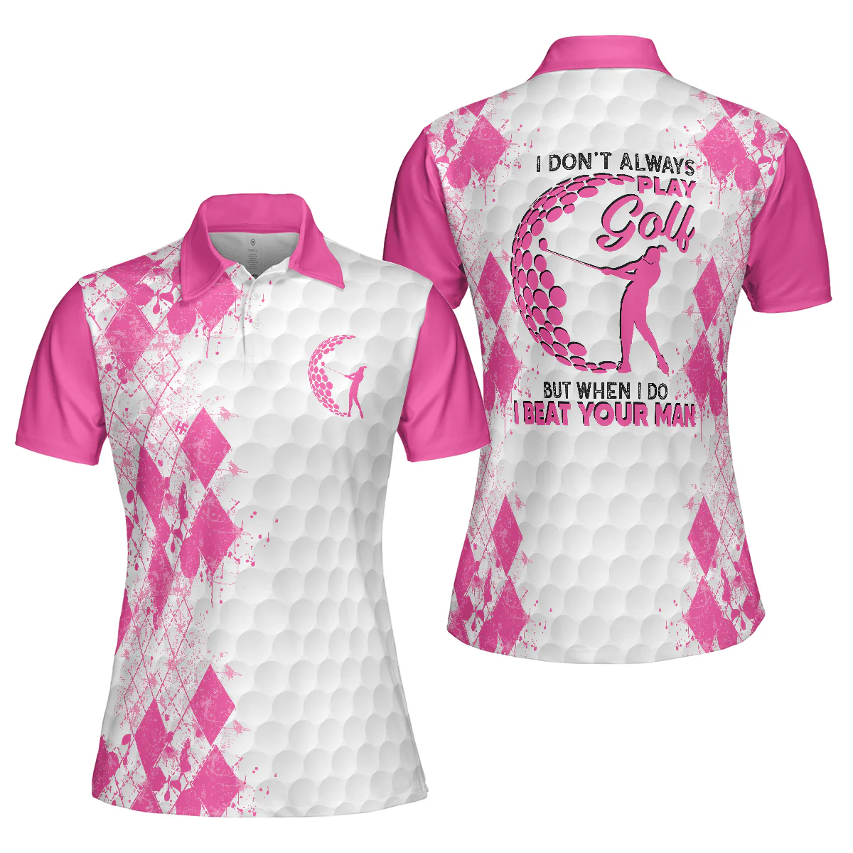 Golf Women Polo Shirt, I Don't Always Play Golf, Pinky Golfing Women Polo Shirts, Best Female Gift For Golf Lovers, Ladies, Golfers - Image 2