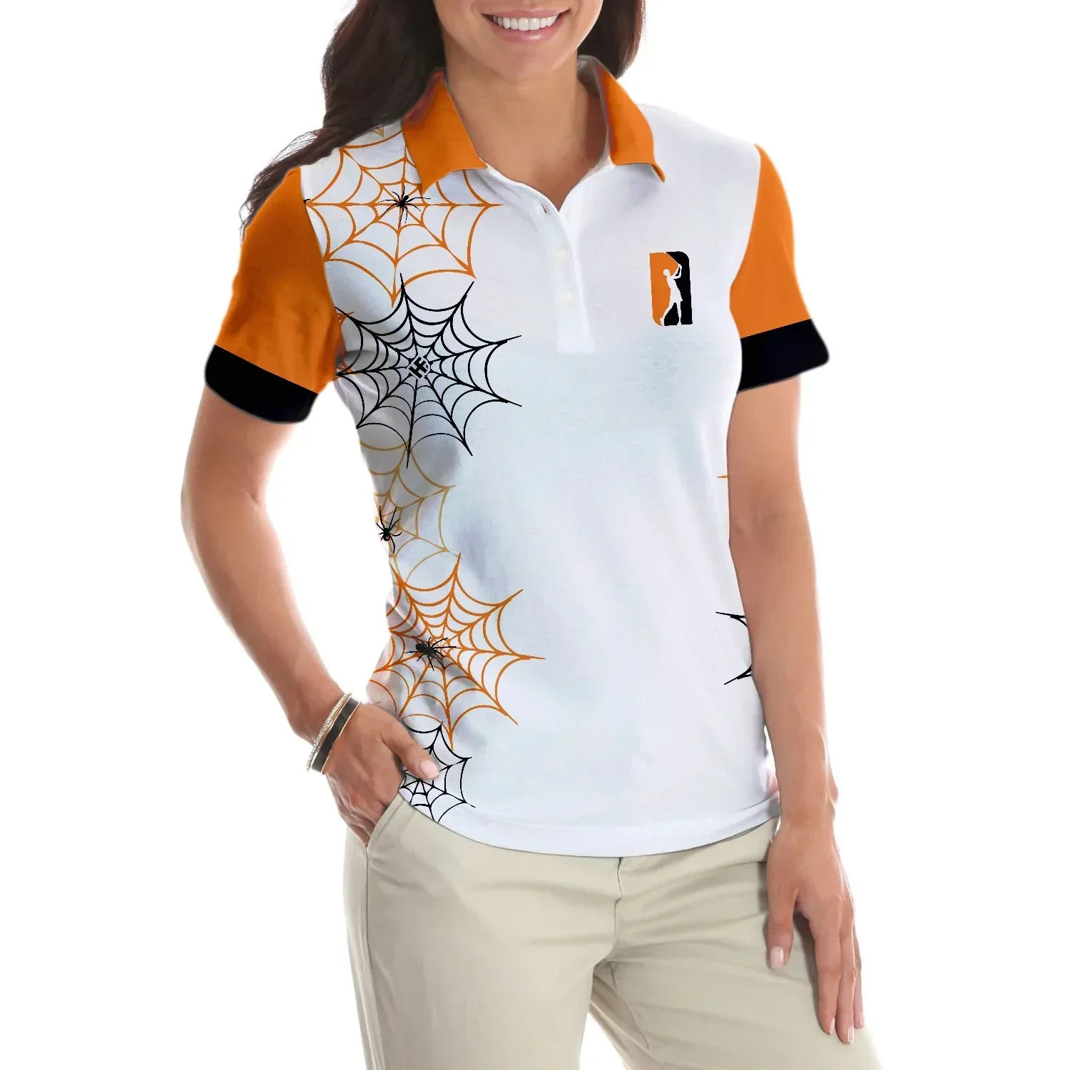 Golf Women Polo Shirt, I'm Not A Witch I'm Just A Girl Who Loves Golf Halloween Women Polo Shirts, Gift For Ladies, Golfers, Golf Lovers, Female - Image 5
