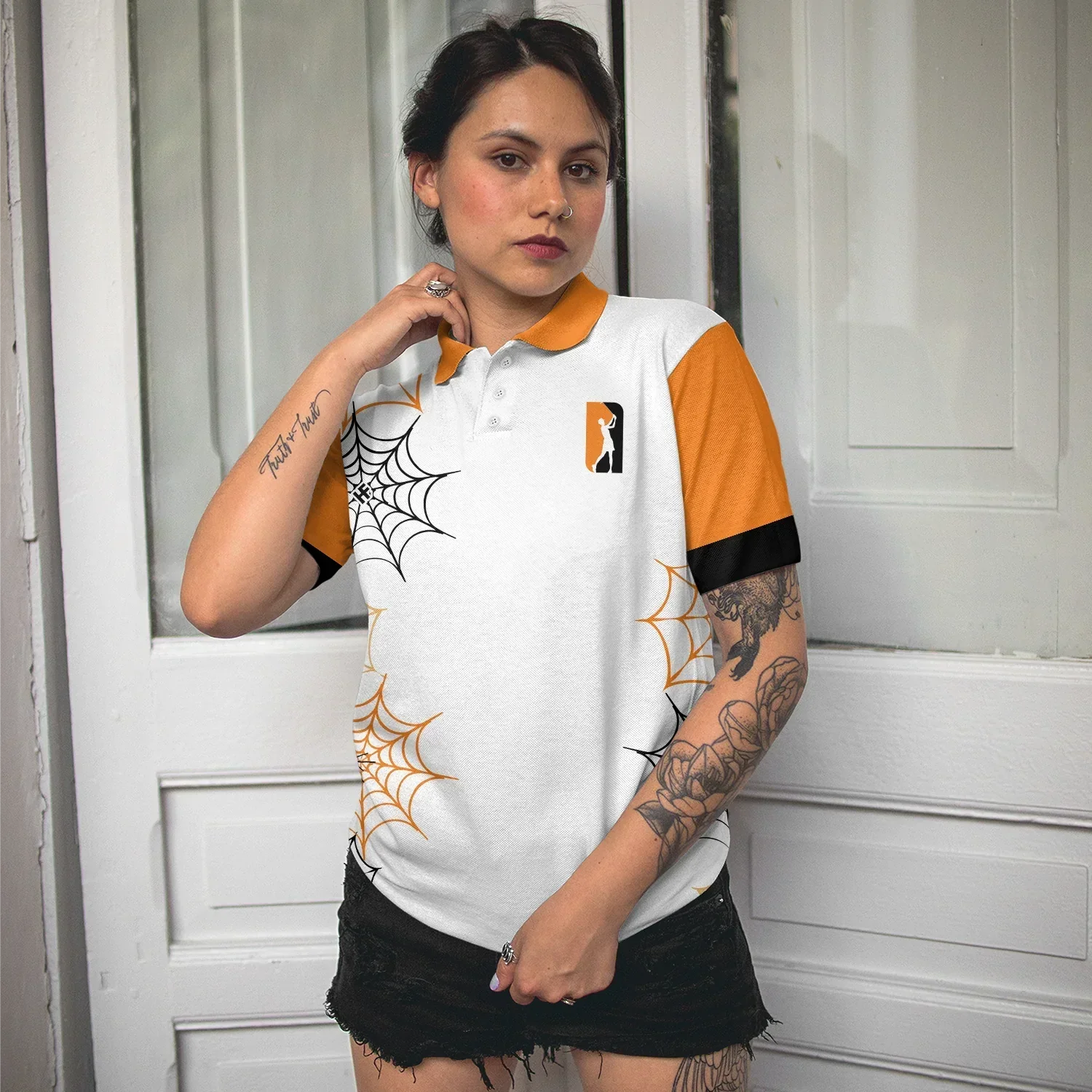 Golf Women Polo Shirt, I'm Not A Witch I'm Just A Girl Who Loves Golf Halloween Women Polo Shirts, Gift For Ladies, Golfers, Golf Lovers, Female - Image 6