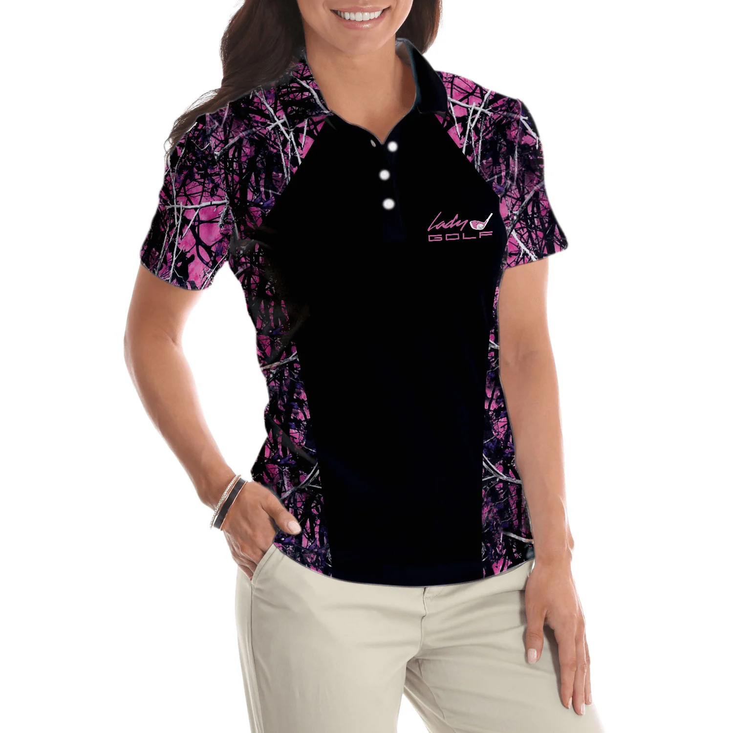 Golf Women Polo Shirt, I'm Not Swearing I'm Using My Golf Words Camouflage Pattern Golf Women Polo Shirts, Gift For Ladies, Female Golfers, Golf Lover - Image 5