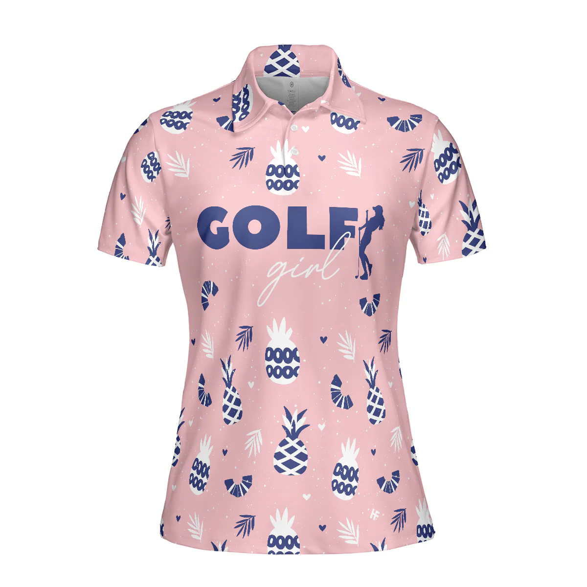 Golf Women Polo Shirt, Pink Golf Girl Summer Pattern Women Polo Shirts, Golfing Gift For Ladies, Team Female Golfers, Golf Lovers - Image 4