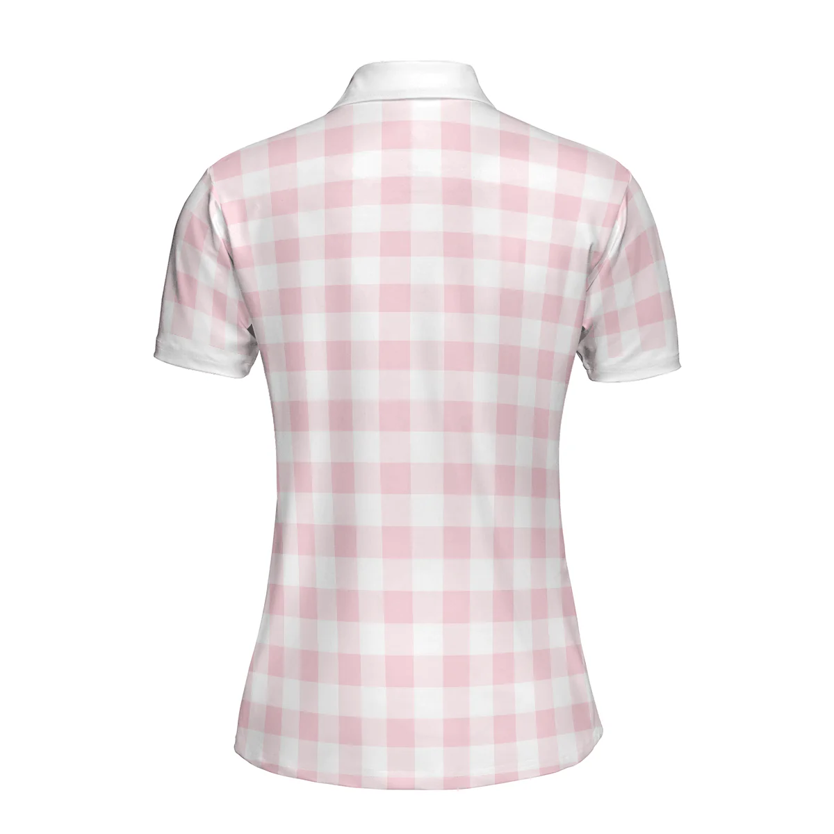 Golf Women Polo Shirt, Sexy Golf Girl With A Golf Club, White And Pink Golf Women Polo Shirts - Best Gift For Ladies, Female, Golfers, Golf Lovers - Image 3