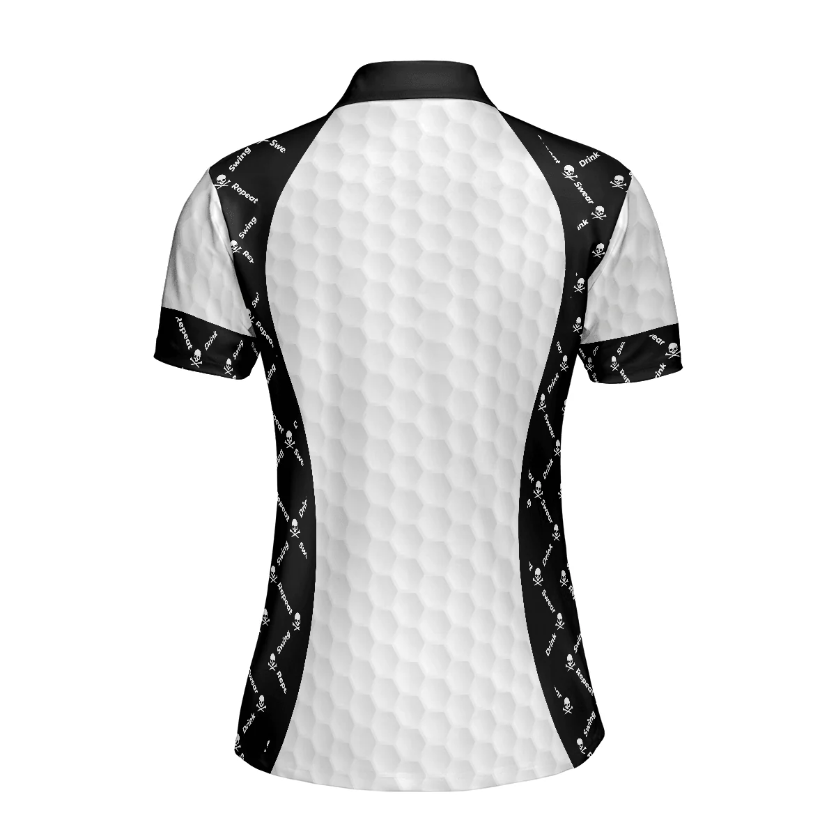 Golf Women Polo Shirt, Swing Swear With Skull Argyle Pattern Golf Women Polo Shirts, Basic Ladies Golf Shirt - Perfect Gift For Women, Ladies - Image 3