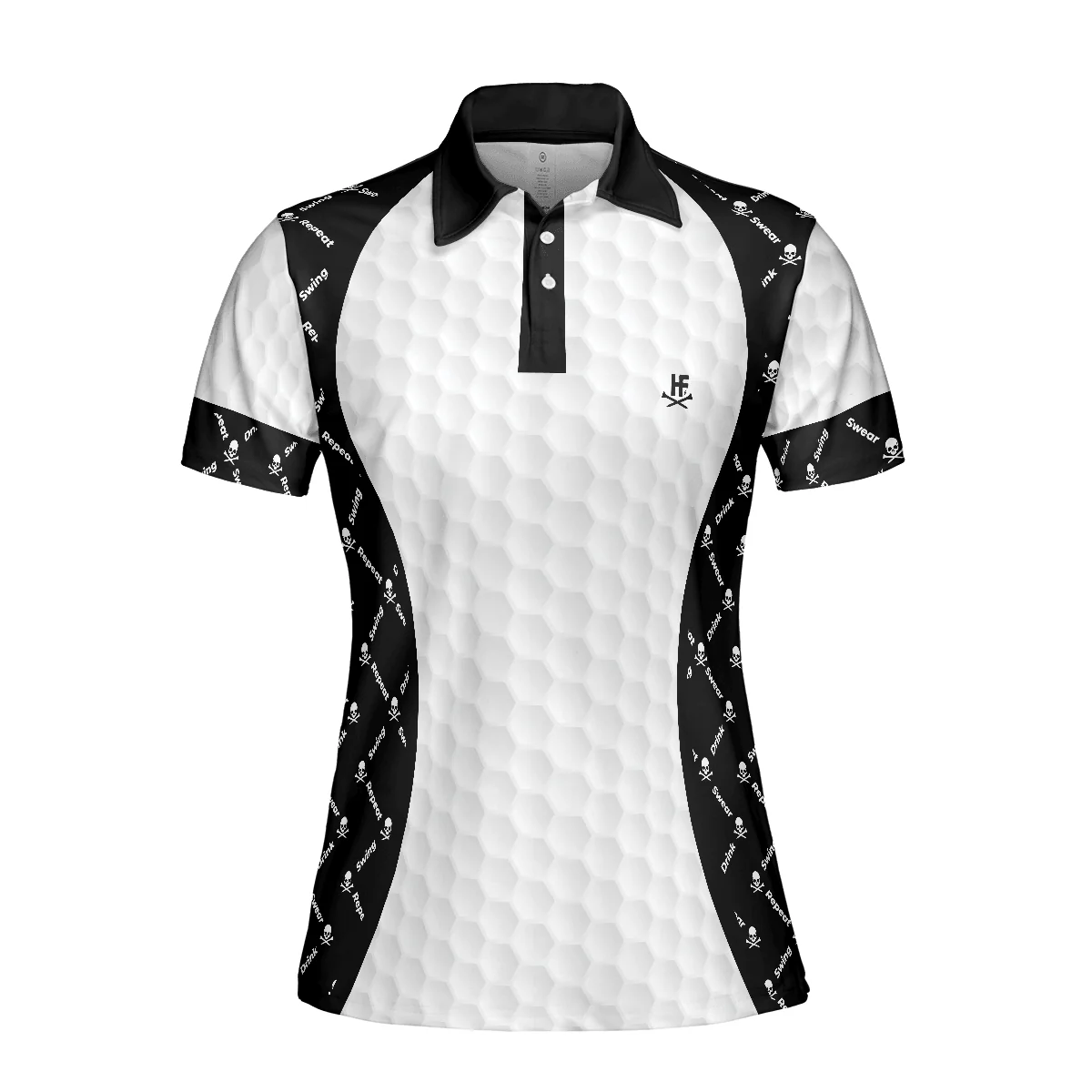 Golf Women Polo Shirt, Swing Swear With Skull Argyle Pattern Golf Women Polo Shirts, Basic Ladies Golf Shirt - Perfect Gift For Women, Ladies - Image 4