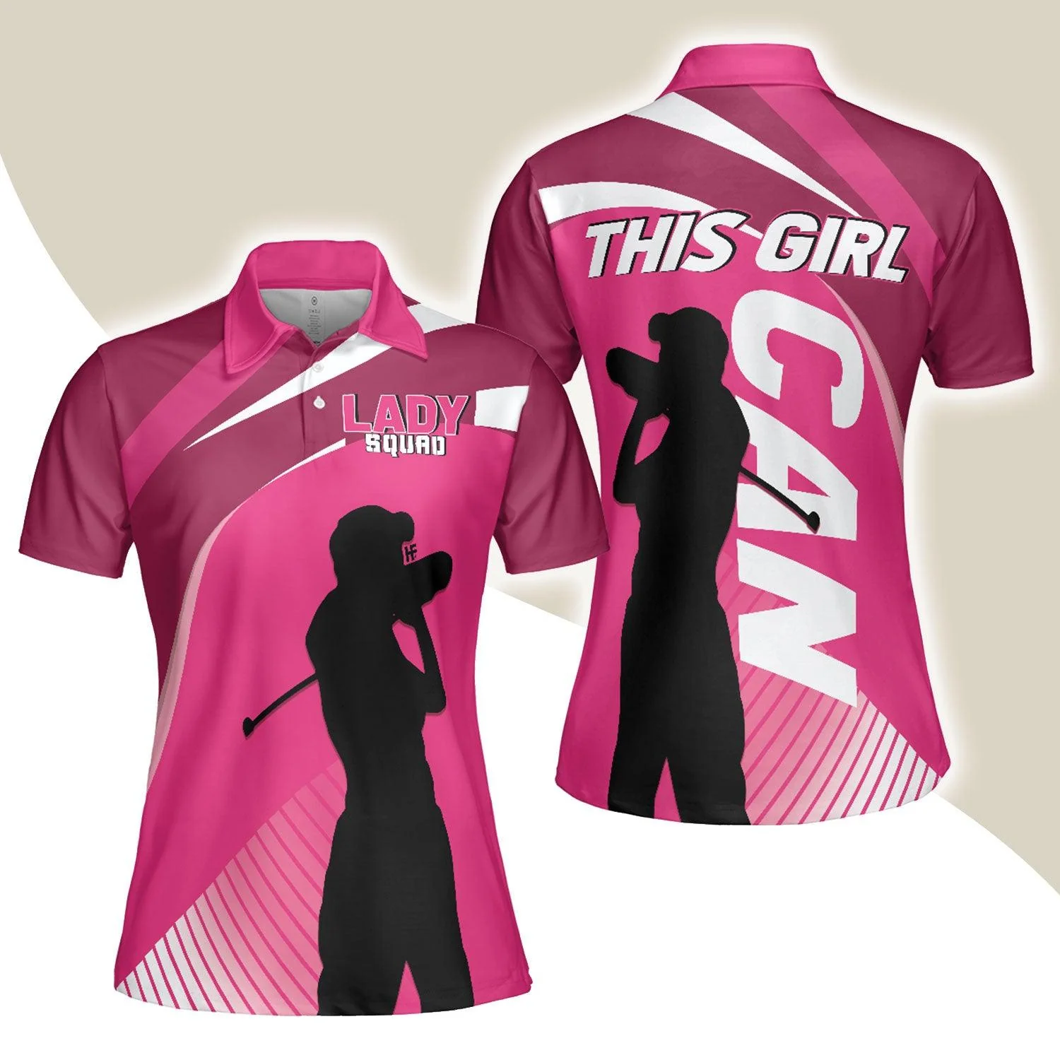 Golf Women Polo Shirt, This Girl Can Golf Girl Women Polo Shirt, Perfect Cool Golfing Gift For Ladies, Female, Golfers, Golf Lovers