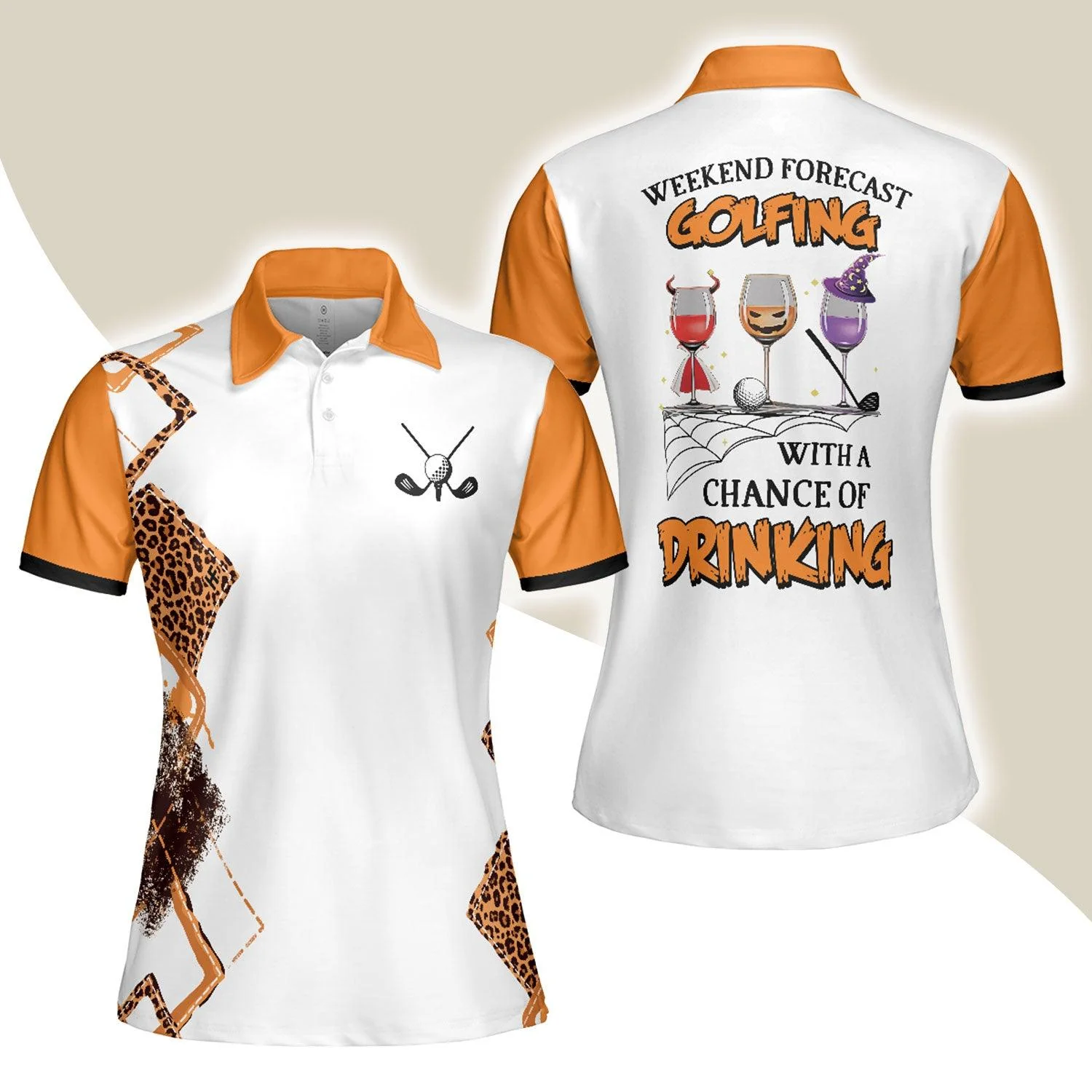 Golf Women Polo Shirt, Weekend Forecast Golfing With A Chance Of Drinking Golf Women Polo Shirts, Halloween Gift For Ladies, Golfers, Golf Lovers