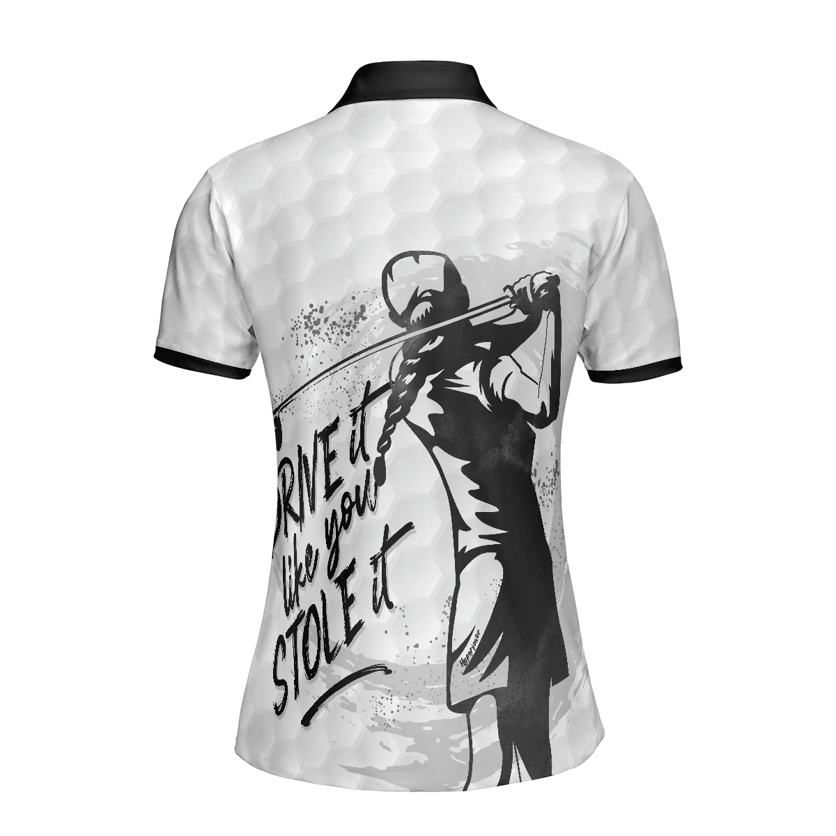 Golf Women Polo Shirt, White Black Drive It Like You Stole It Women Polo Shirts, Best Golf Gift For Female Golfers, Golf Lovers, Ladies - Image 3