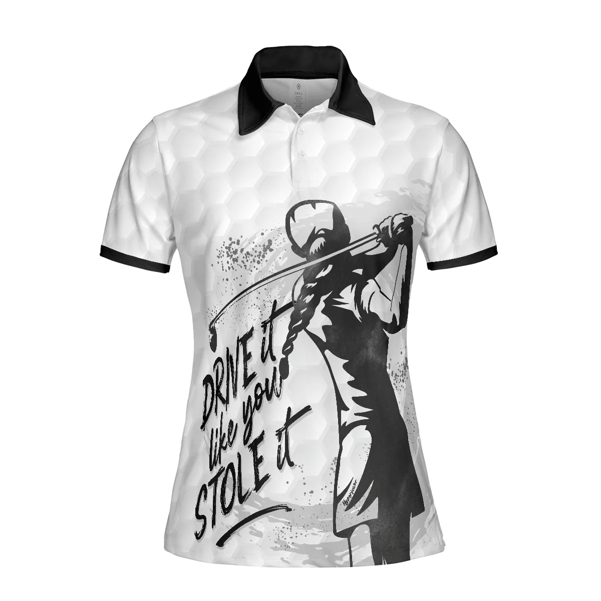 Golf Women Polo Shirt, White Black Drive It Like You Stole It Women Polo Shirts, Best Golf Gift For Female Golfers, Golf Lovers, Ladies - Image 4