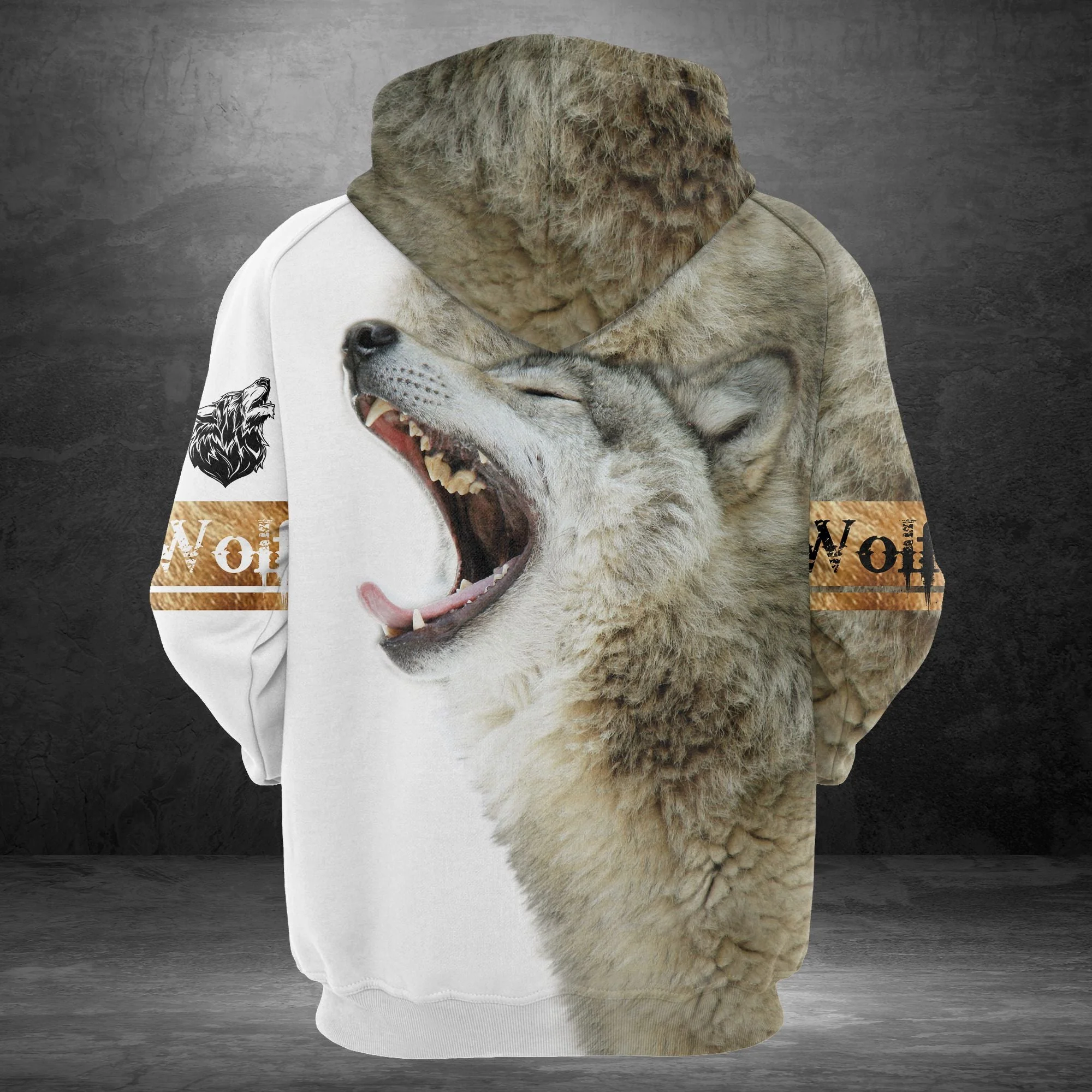 Gray Wolf Pullover Premium Hoodie, Perfect Outfit For Men And Women On Christmas New Year Autumn Winter - Image 3