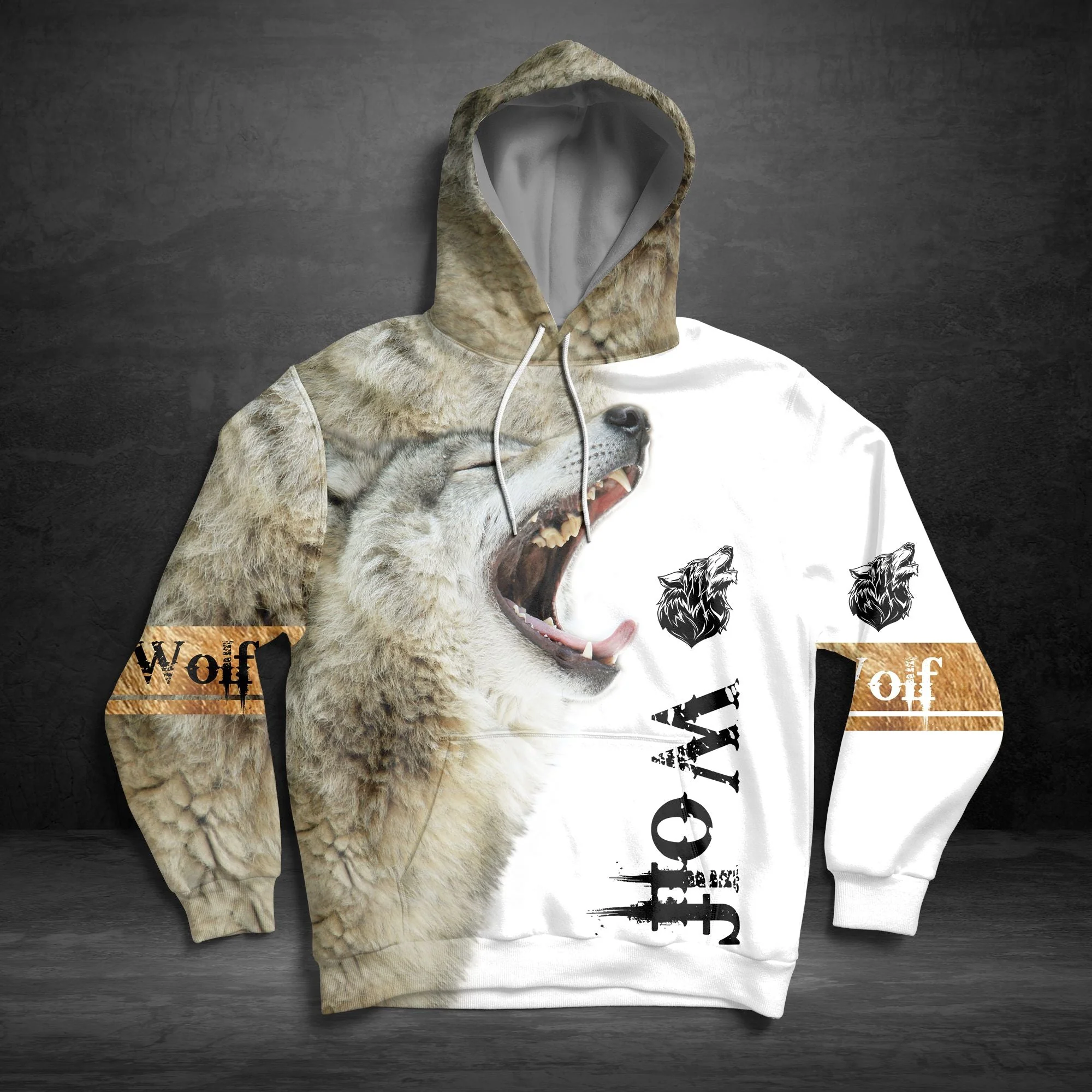 Gray Wolf Pullover Premium Hoodie, Perfect Outfit For Men And Women On Christmas New Year Autumn Winter - Image 4
