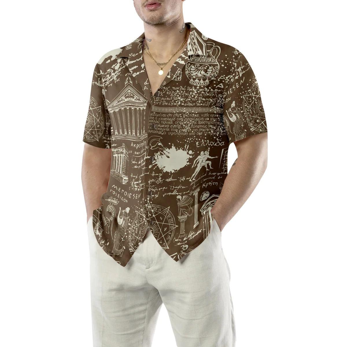 Greek Antique Seamless Hawaiian Shirt - Perfect Gift For Lover, Friend, Family