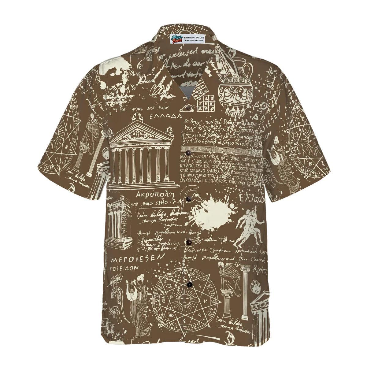 Greek Antique Seamless Hawaiian Shirt - Perfect Gift For Lover, Friend, Family - Image 3