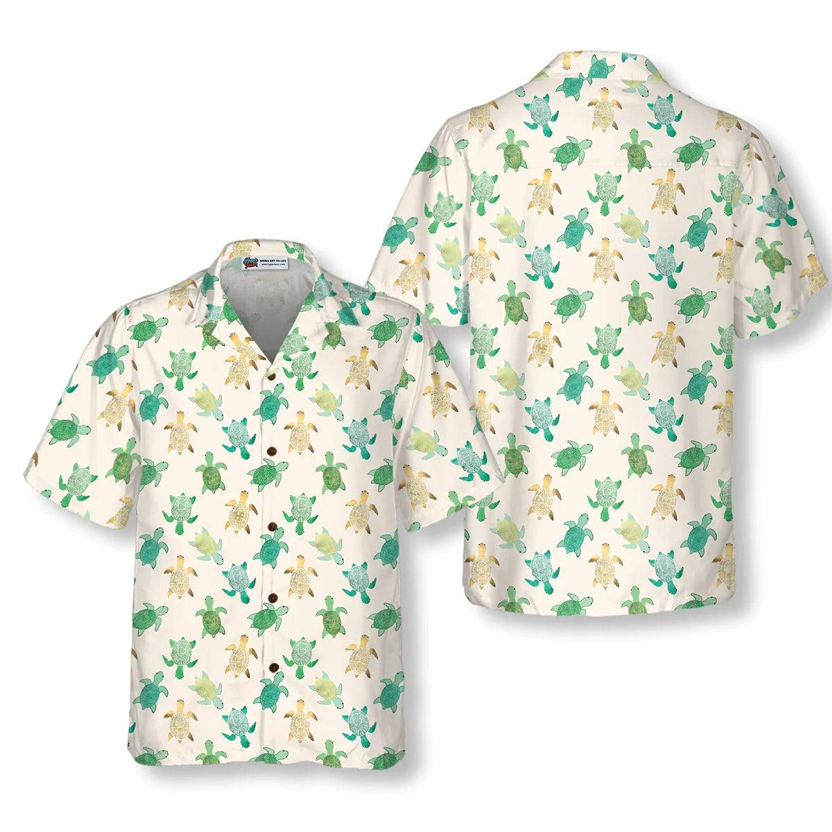 Green Sea Turtle Hawaiian Shirt, Turtle Shirt For Men & Women - Perfect Gift For Turtle Lover, Friend, Family