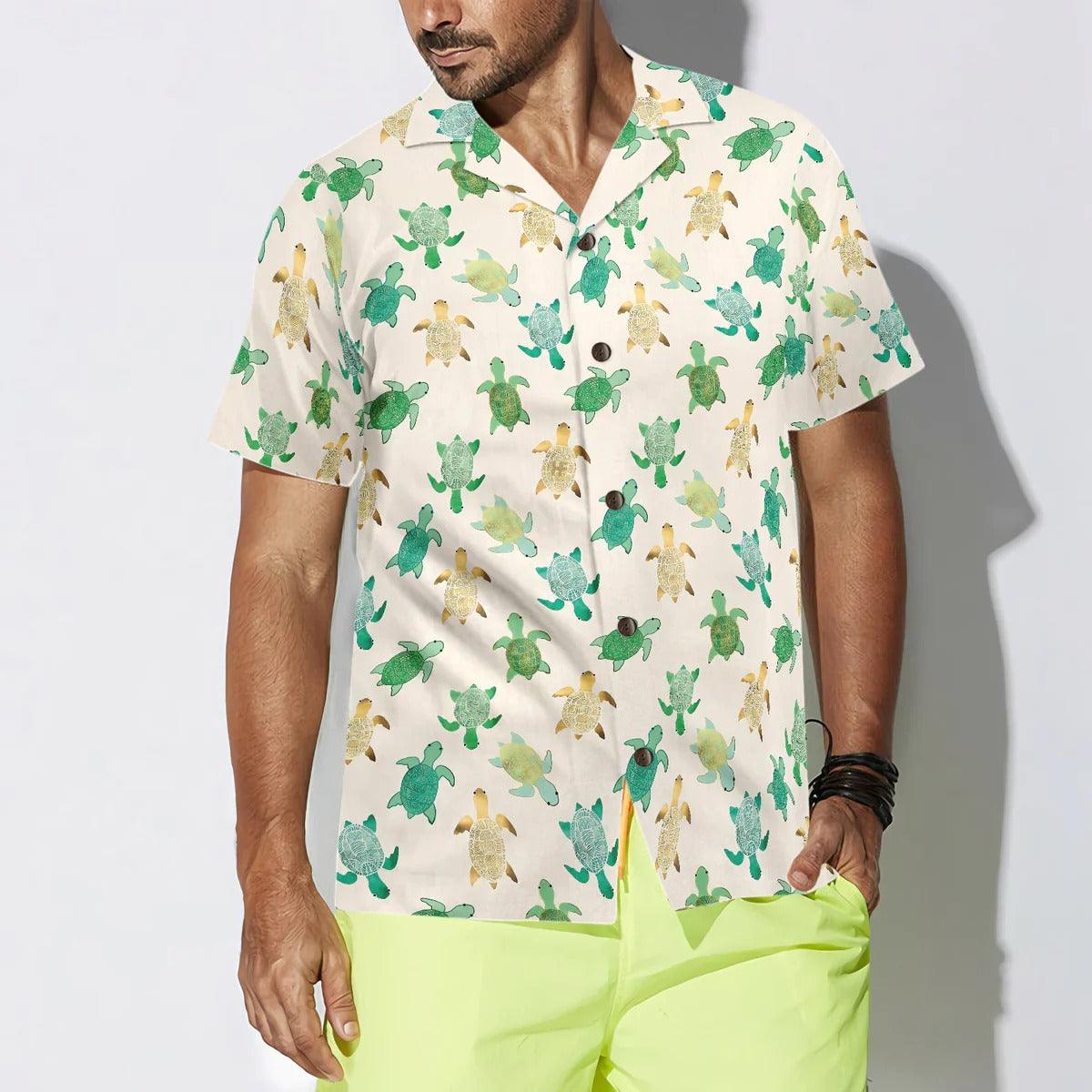 Green Sea Turtle Hawaiian Shirt, Turtle Shirt For Men & Women - Perfect Gift For Turtle Lover, Friend, Family - Image 3