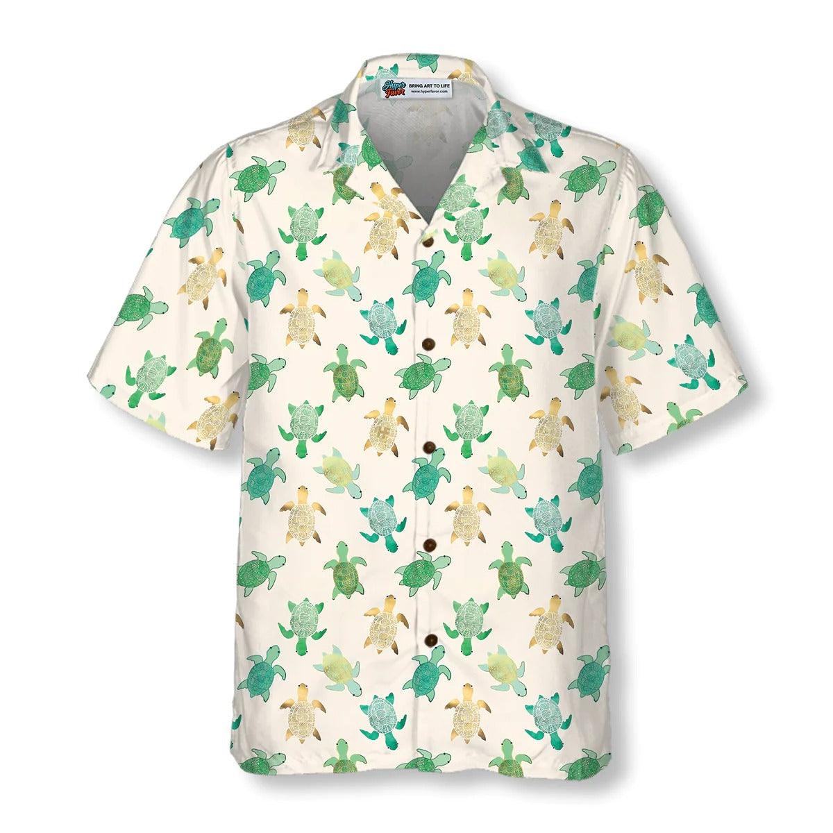 Green Sea Turtle Hawaiian Shirt, Turtle Shirt For Men & Women - Perfect Gift For Turtle Lover, Friend, Family - Image 4