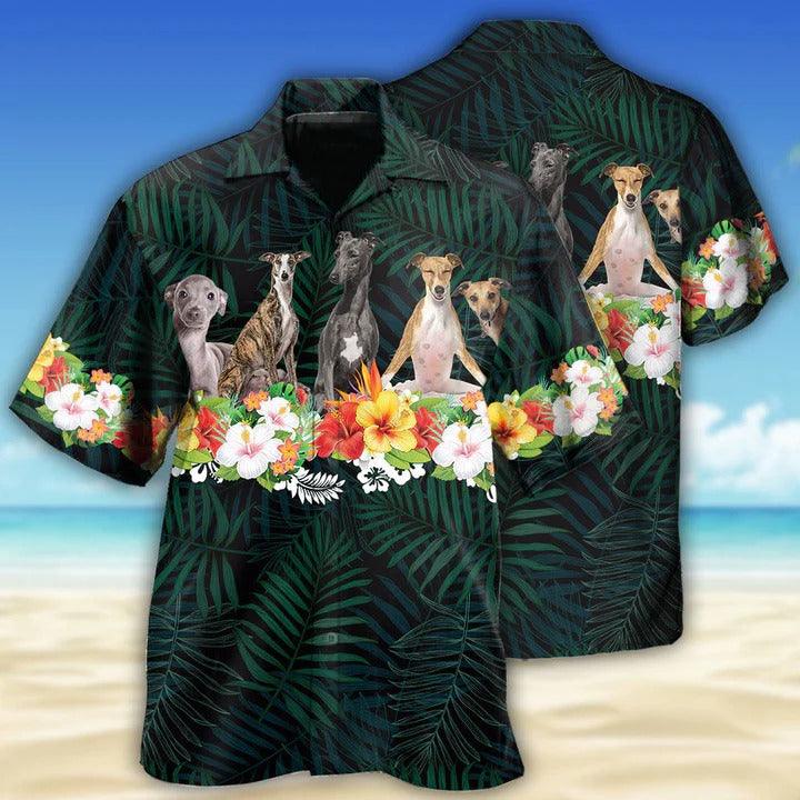 Greyhound Aloha Hawaii Shirt - Dog Italian Greyhound Tropical Style Hawaiian Shirt For Summer - Perfect Gift For Dog Lovers, Friend, Family - Image 2