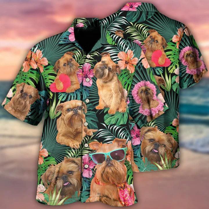 Griffon Brussels Aloha Hawaii Shirt - Dog Tropical Style Dog Lover Hawaiian Shirt For Summer - Perfect Gift For Dog Lovers, Friend, Family