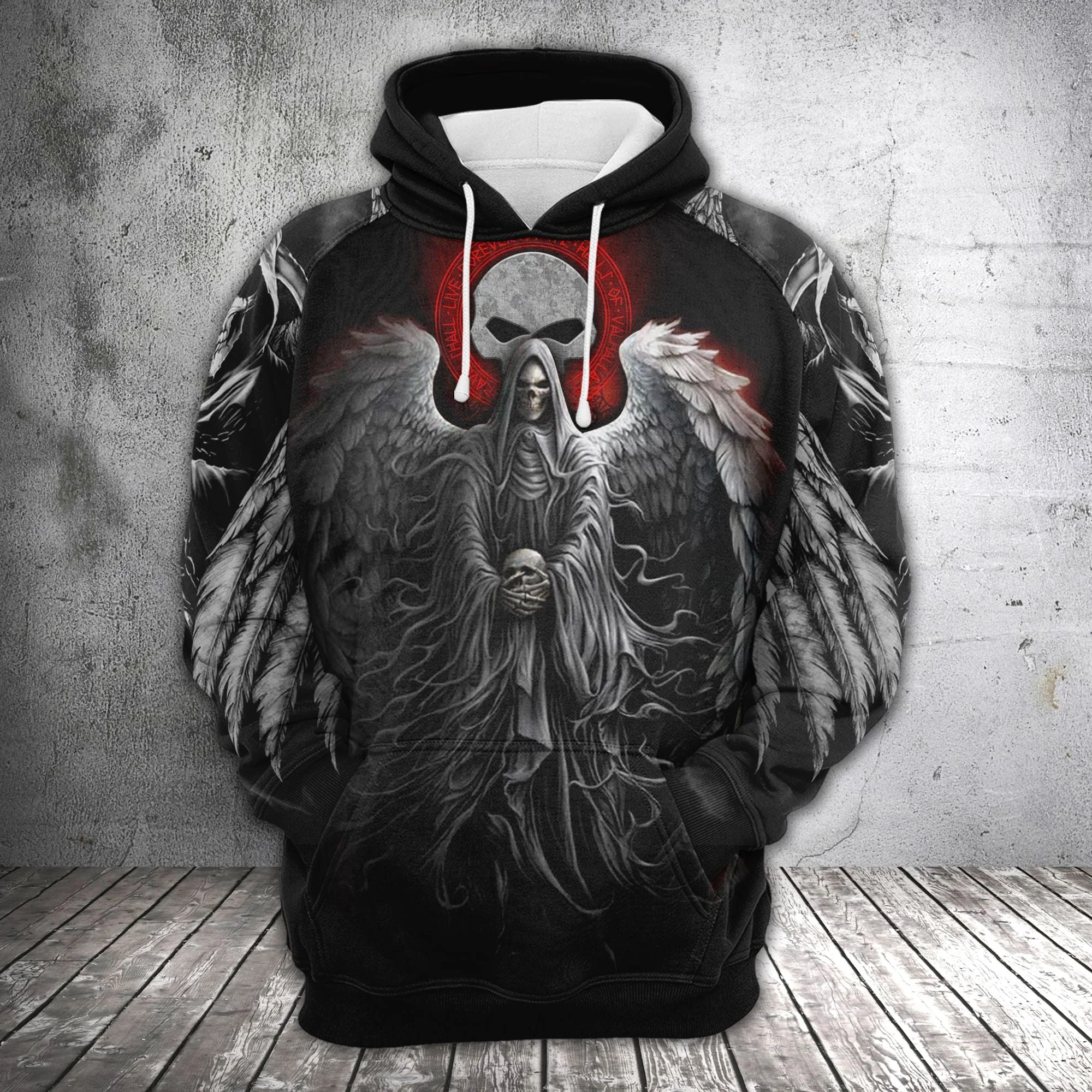 Grim Reaper Pullover Premium Hoodie, Perfect Outfit For Men And Women On Christmas New Year Autumn Winter - Image 2