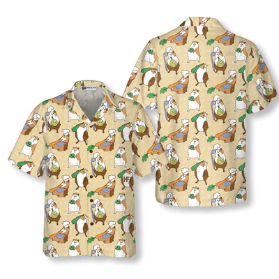 Guinea Pig Hawaiian Shirt, Guinea Pig Chef Aloha Shirt For Men - Perfect Gift For Husband, Boyfriend, Friend, Family