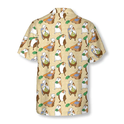 Guinea Pig Hawaiian Shirt, Guinea Pig Chef Aloha Shirt For Men - Perfect Gift For Husband, Boyfriend, Friend, Family - Image 3