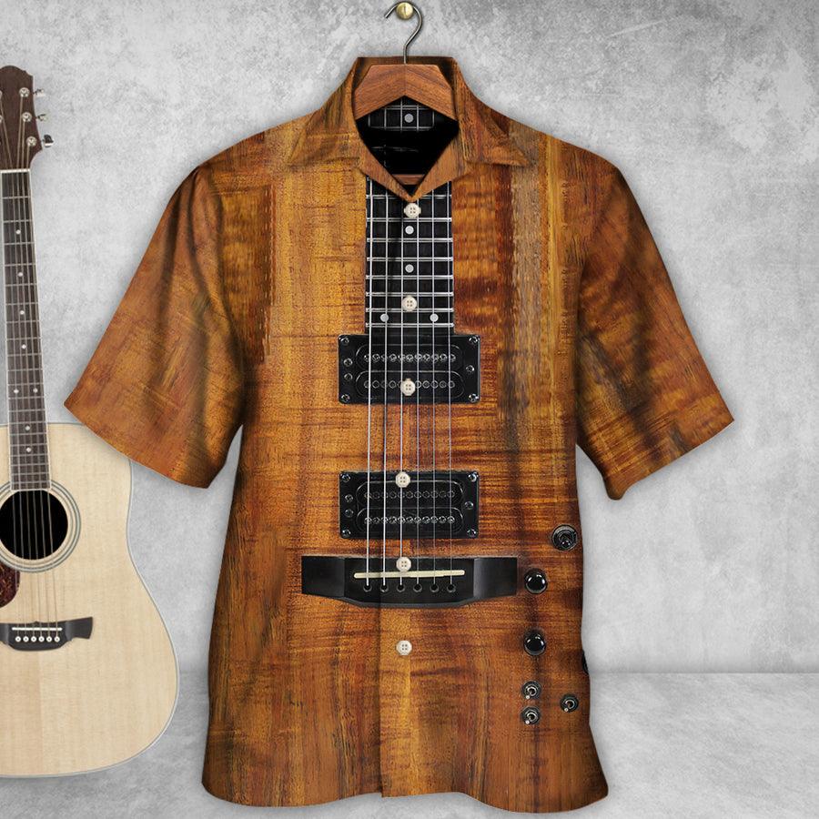 Guitar Acoustic Aloha Hawaiian Shirt For Summer, Electric Guitar Hawaiian Shirts Outfit For Men Women, Music Guitar Lovers - Image 2