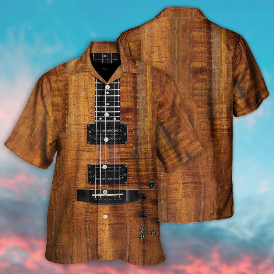 Guitar Acoustic Aloha Hawaiian Shirt For Summer, Electric Guitar Hawaiian Shirts Outfit For Men Women, Music Guitar Lovers - Image 3