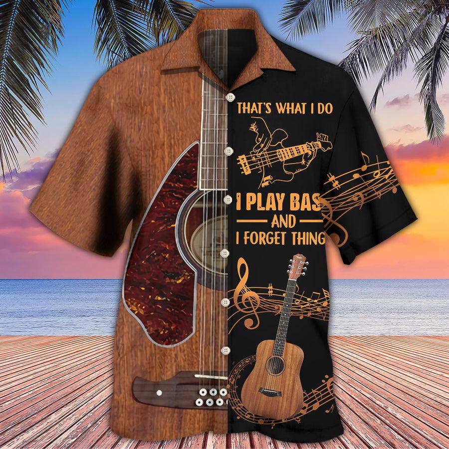 Guitar Aloha Hawaiian Shirt For Summer, Guitar That's What I Do I Play Bass Hawaiian Shirts Outfit For Men Women, Music Guitar Lovers
