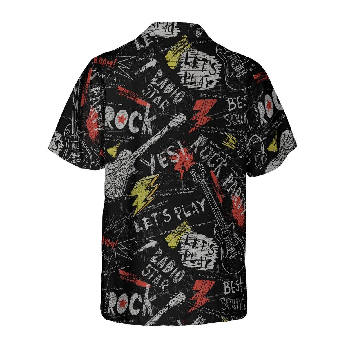Guitar Hawaiian Shirt, Guitar Burned Electric Aloha Shirt, Guitar Hawaiian Shirt For Summer - Perfect Gift For Men, Women, Music Lover, Friend, Family - Image 3