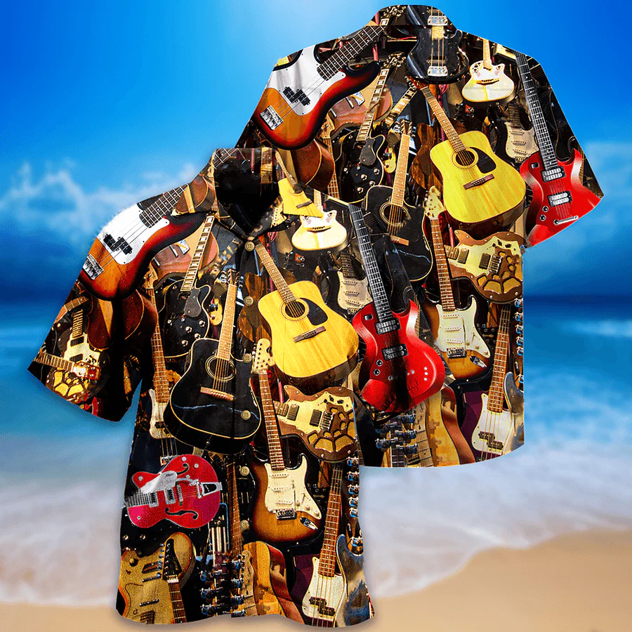 Guitar Music Aloha Hawaiian Shirt For Summer, You Can Have Guitar Hawaiian Shirts Outfit For Men Women, Music Guitar Lovers - Image 2