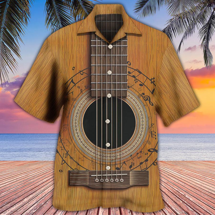 Guitar Old Retro Music Aloha Hawaiian Shirt For Summer, Guitar Hawaiian Shirts Outfit For Men Women, Music Guitar Lovers