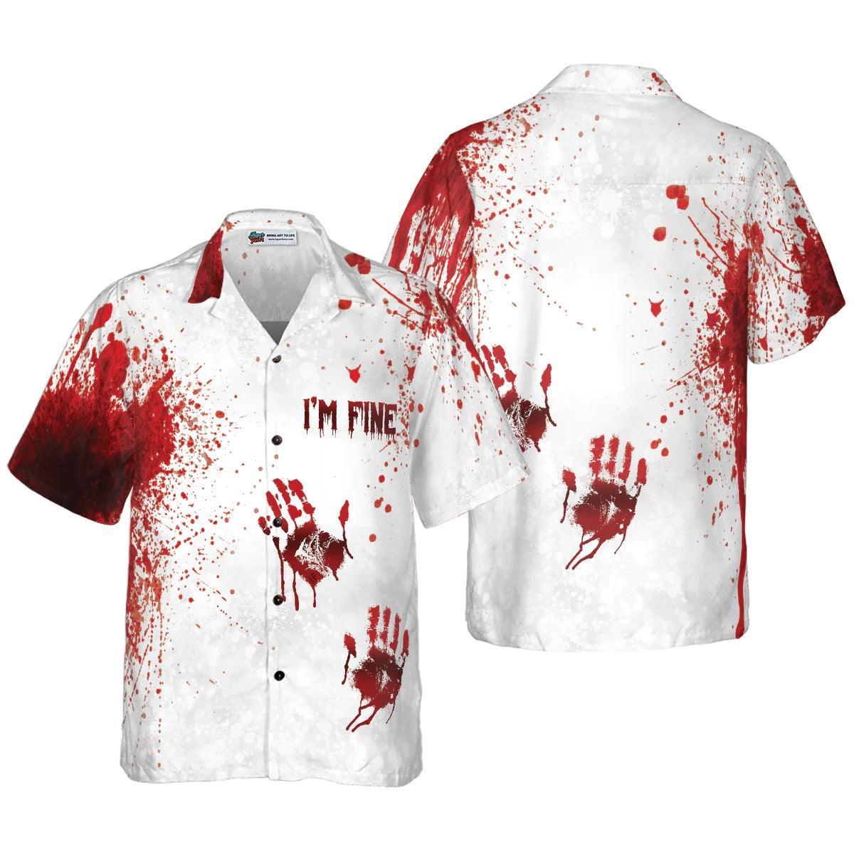 Halloween Blood Splatter Hawaiian Shirt - Perfect Gift For Halloween, Friend, Family