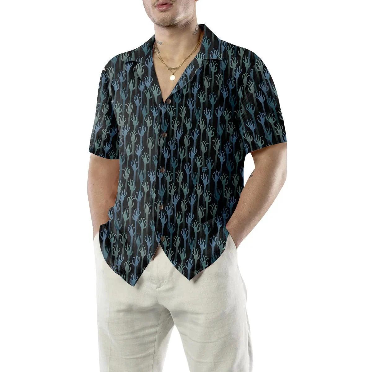 Halloween Hands Of The Dead Hawaiian Shirt - Perfect Gift For Lover, Friend, Family - Image 4