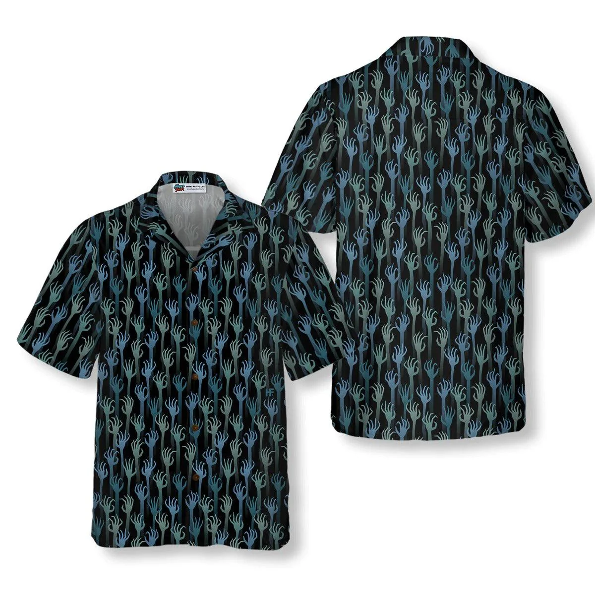 Halloween Hands Of The Dead Hawaiian Shirt - Perfect Gift For Lover, Friend, Family - Image 7